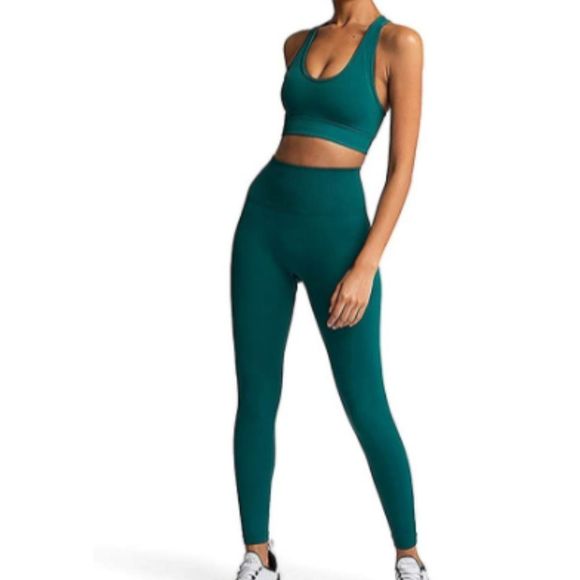 LINGDU Pants - Women’s Yoga Outfits 2 piece Set Workout Tracksuits